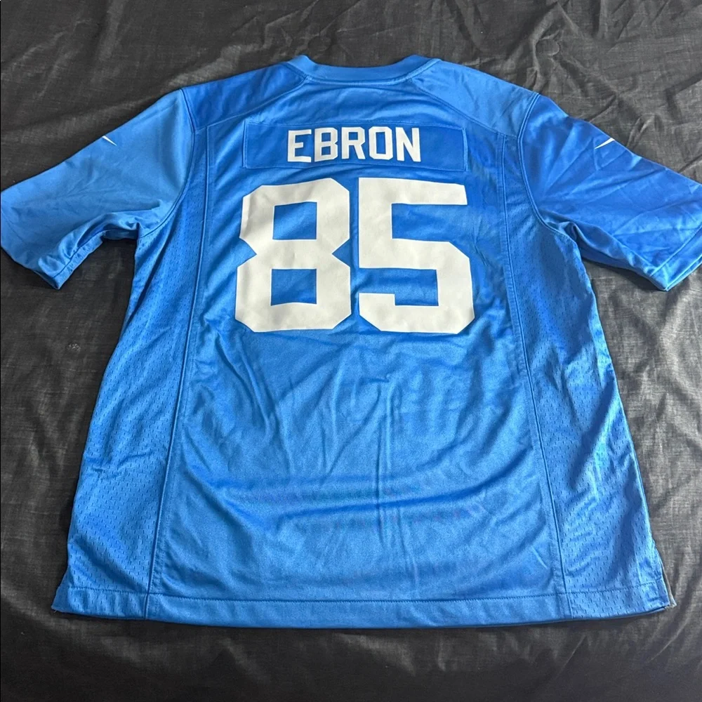 Detroit Lions #85 Eric Ebron Throwback Home NFL on field Nike Jersey